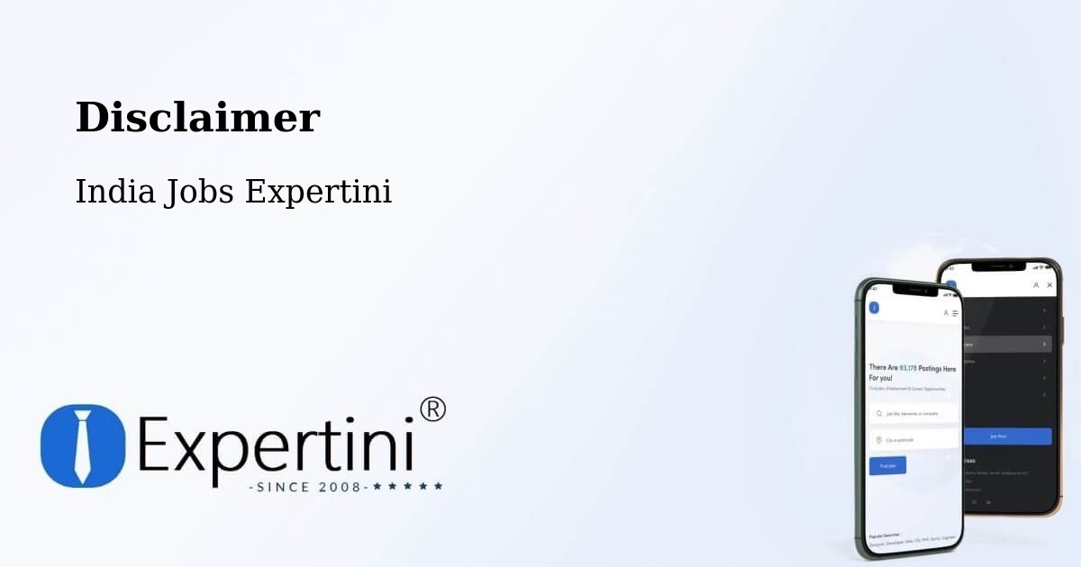 Disclaimer – Sompeta - India Jobs Expertini